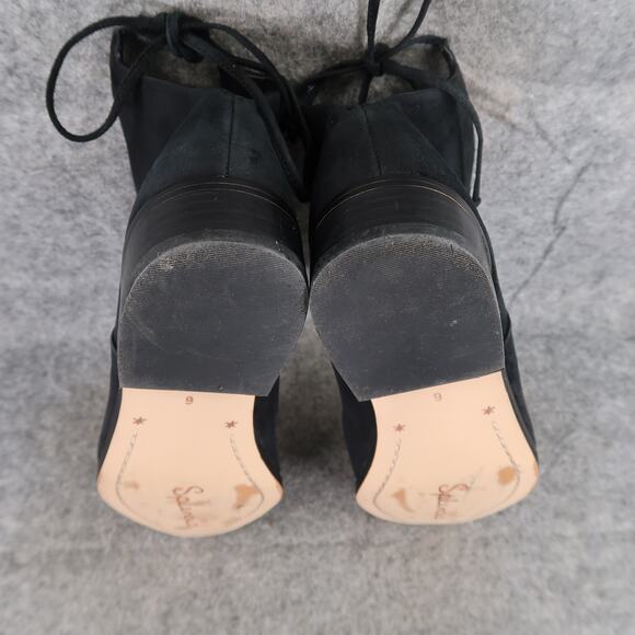 Splendid Shoes Womens 6 Bootie Niva Black Suede Leather Pointed Toe Ankle Boots - Picture 12 of 16